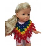 Dolls Poncho Rainbow